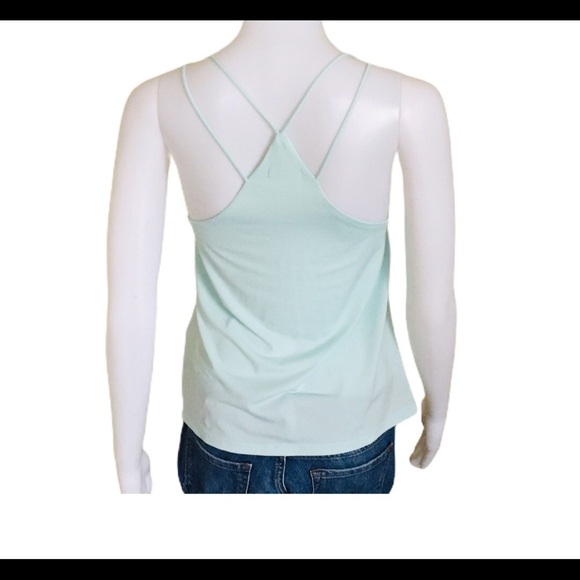 ARDENE Spaghetti Strap Tank With Caged/Criss Cross Back Zip Detail Mint Green XS - Picture 4 of 11